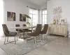 Clearance Patina White Ash and Metal 5 Piece Dining Room Set