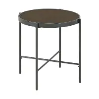 Vienna Black and Brown Wood End Table