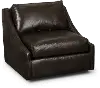 Romee Brown Leather Swivel Accent Chair