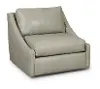 Clearance Romee Gray Leather Swivel Accent Chair