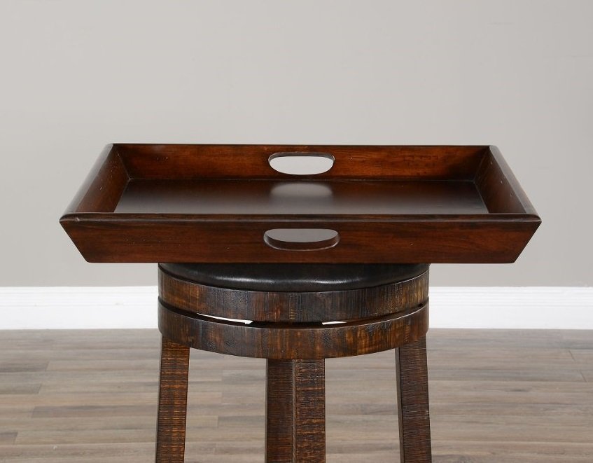 Santa Fe Dark Chocolate Tabletop Wood Tray-4