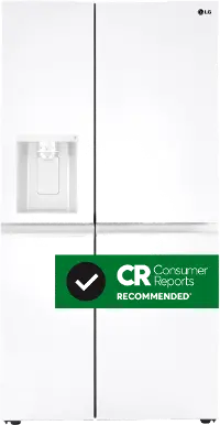 LRSXS2706W LG 27.2 cu ft Side by Side Refrigerator - White