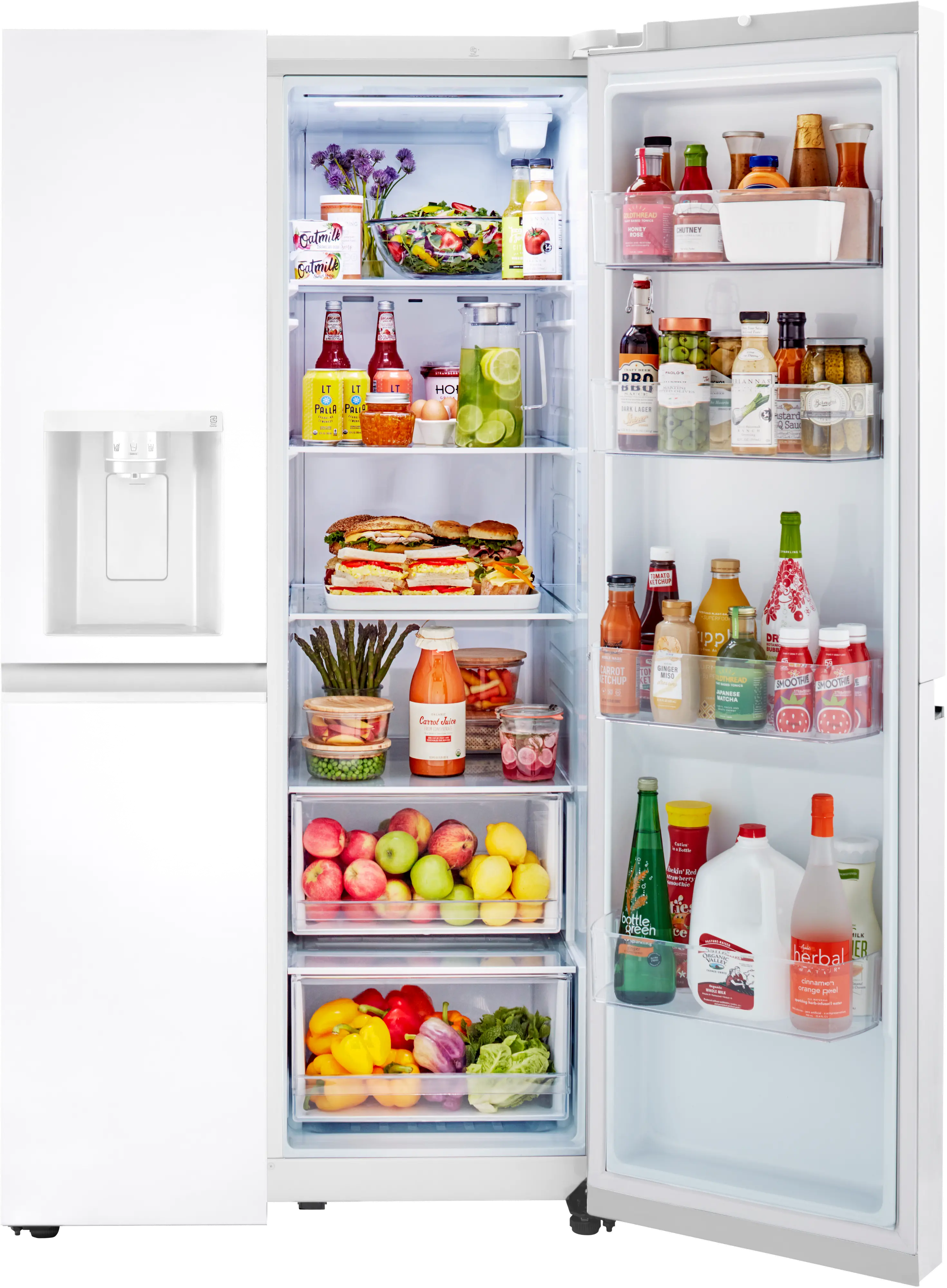 LRSXS2706W LG 27.2 cu ft Side by Side Refrigerator - White-7