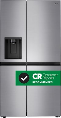 LRSXS2706V LG 27.2 cu ft Side by Side Refrigerator - 36 W Platinum Silver