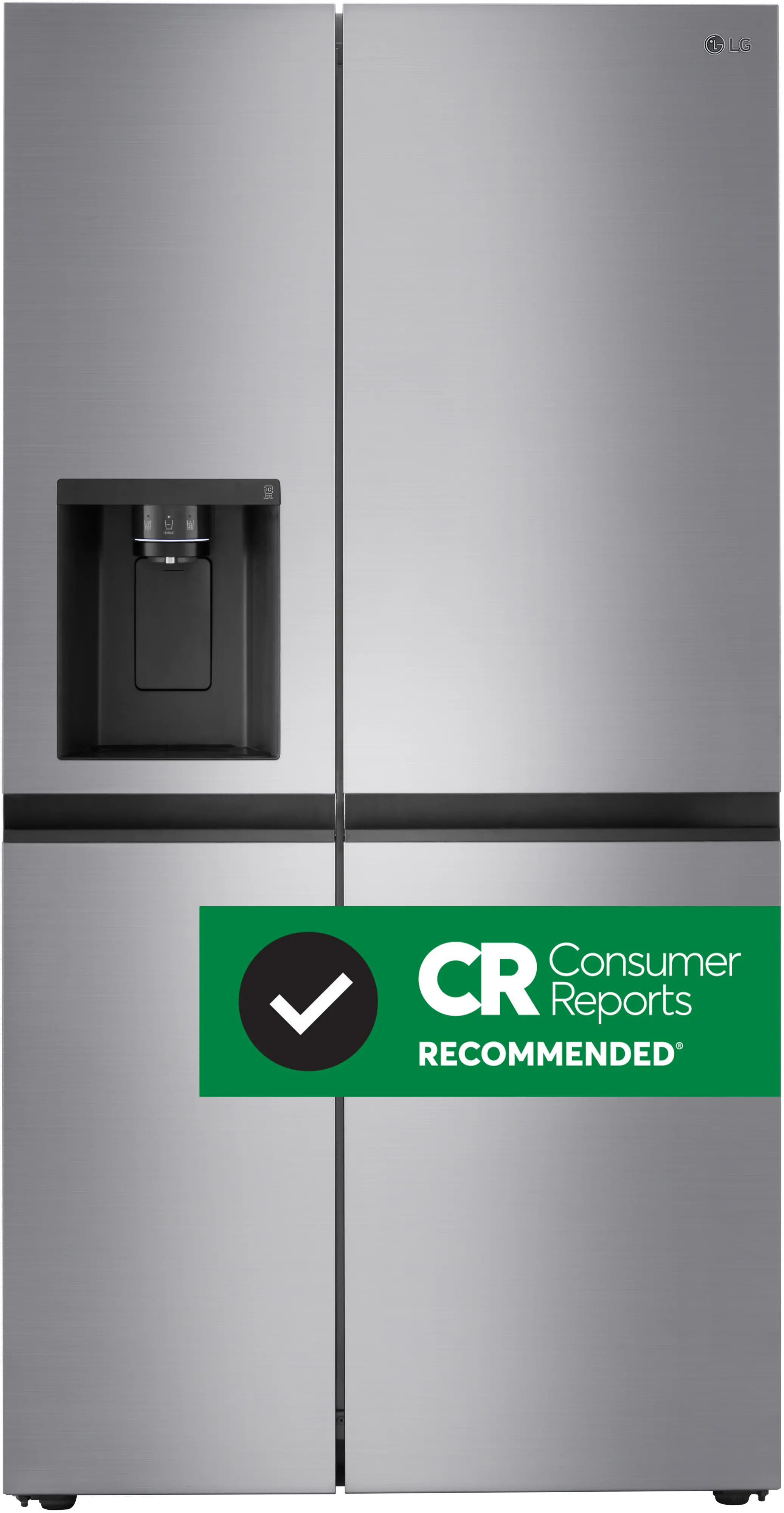 LRSXS2706V LG 27.2 cu ft Side by Side Refrigerator - Platinum Silver-1