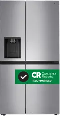 LRSXS2706V LG 27.2 cu ft Side by Side Refrigerator - Platinum Silver