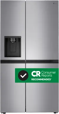 LRSXS2706V LG 27.2 cu ft Side by Side Refrigerator - Platinum Silver