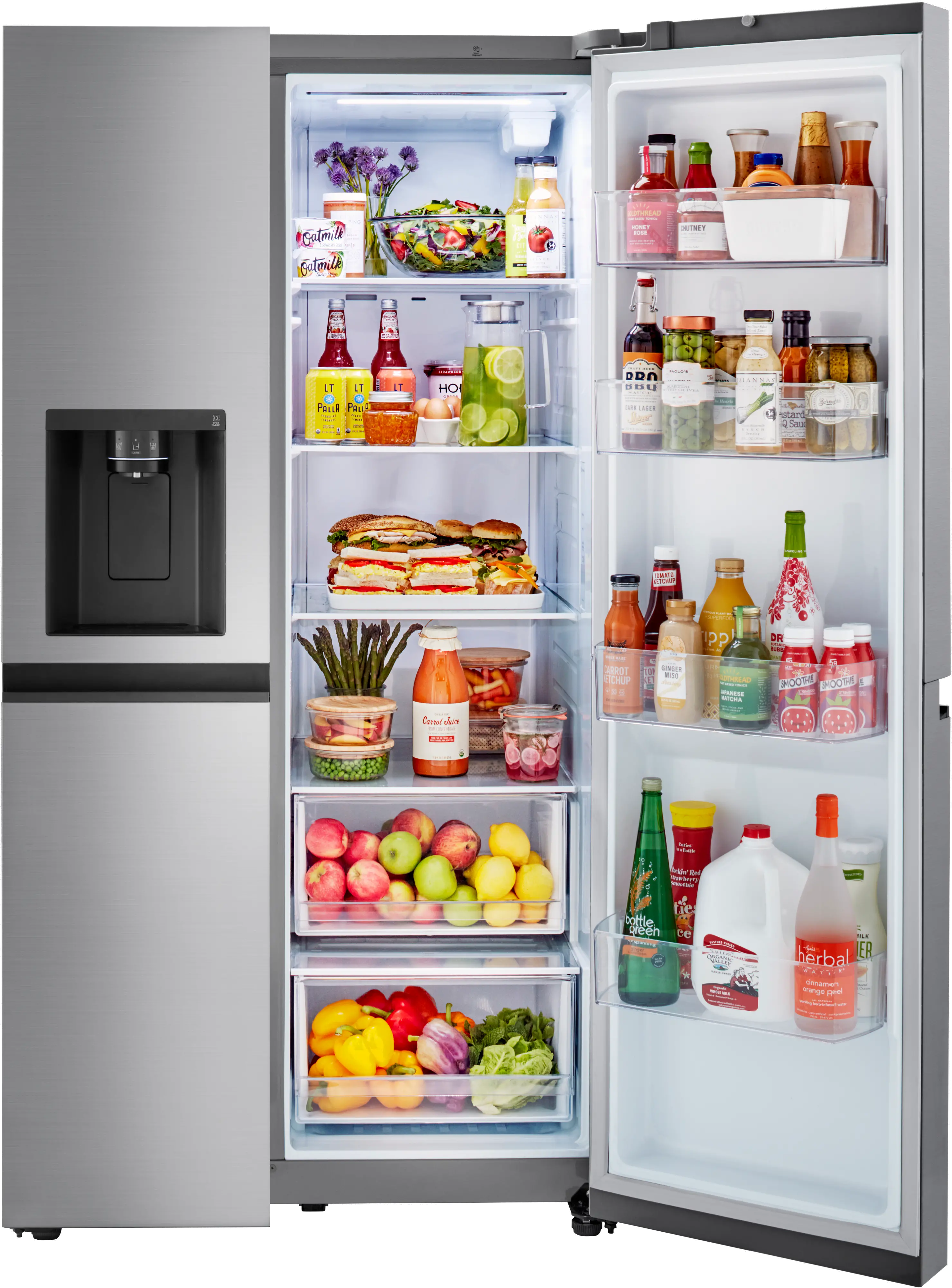 LRSXS2706V LG 27.2 cu ft Side by Side Refrigerator - Platinum Silver-6