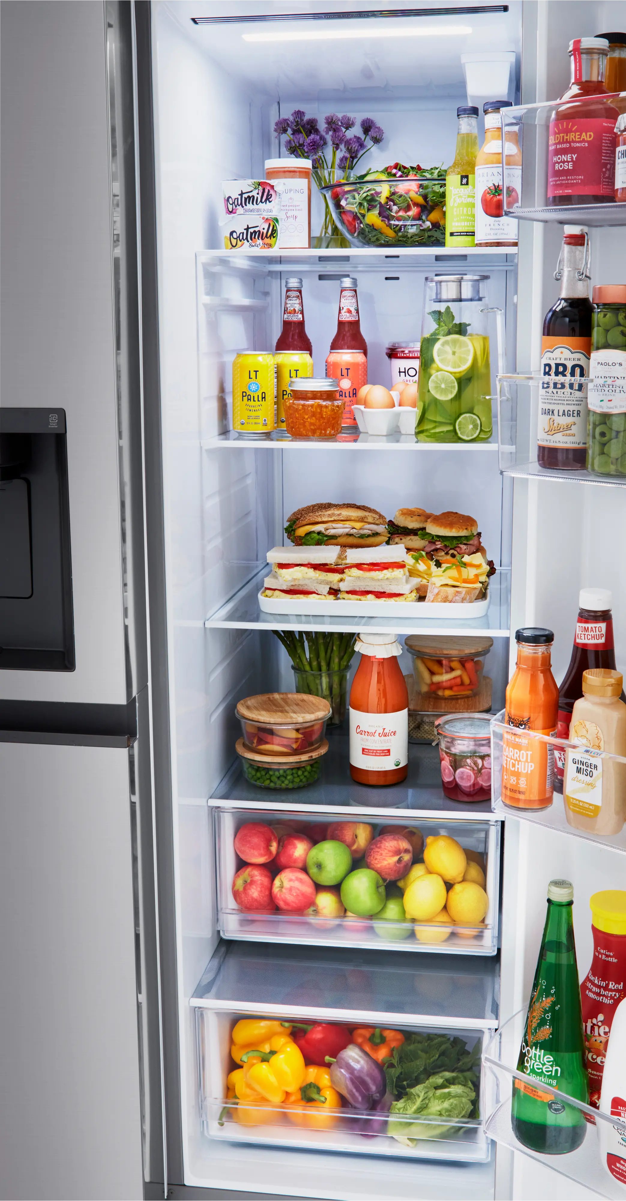 LRSXC2306V LG 23 cu ft Side by Side Refrigerator - Counter Depth Platinum Silver-10
