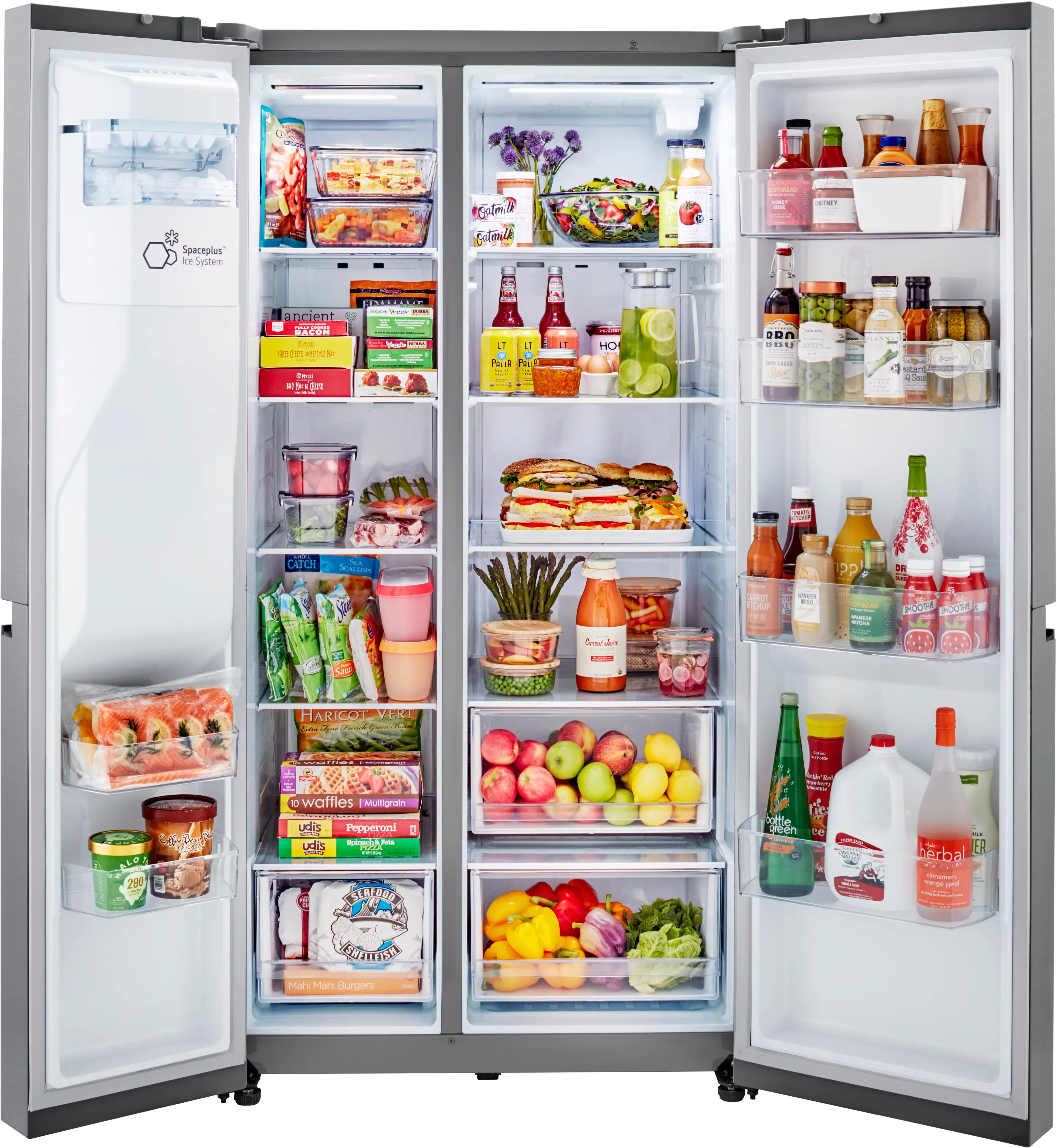 LRSXC2306V LG 23 cu ft Side by Side Refrigerator - Counter Depth Platinum Silver-2