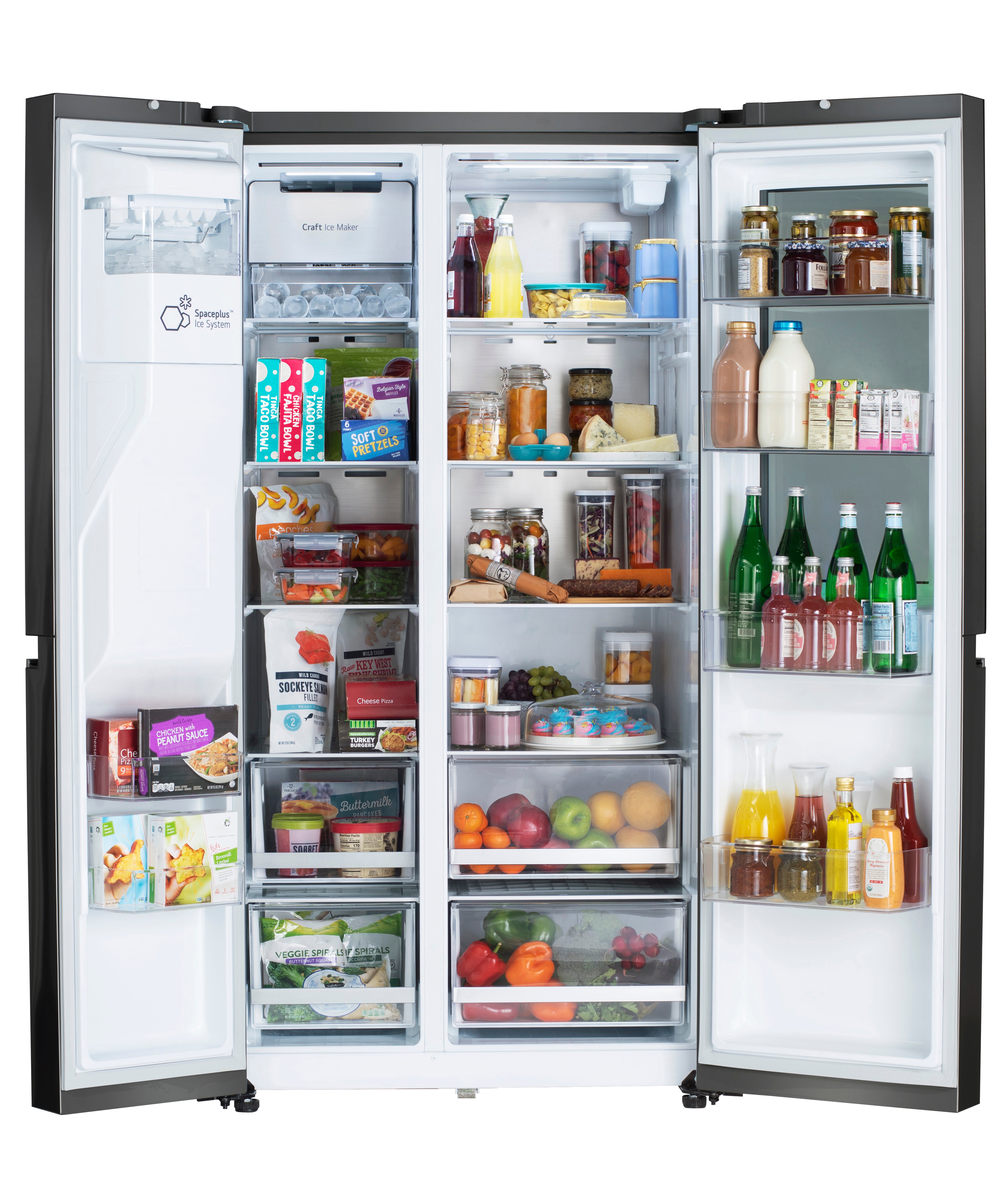 LRSOS2706D LG 26.8 cu ft Side by Side InstaView Refrigerator - 36 W Black Stainless Steel-2