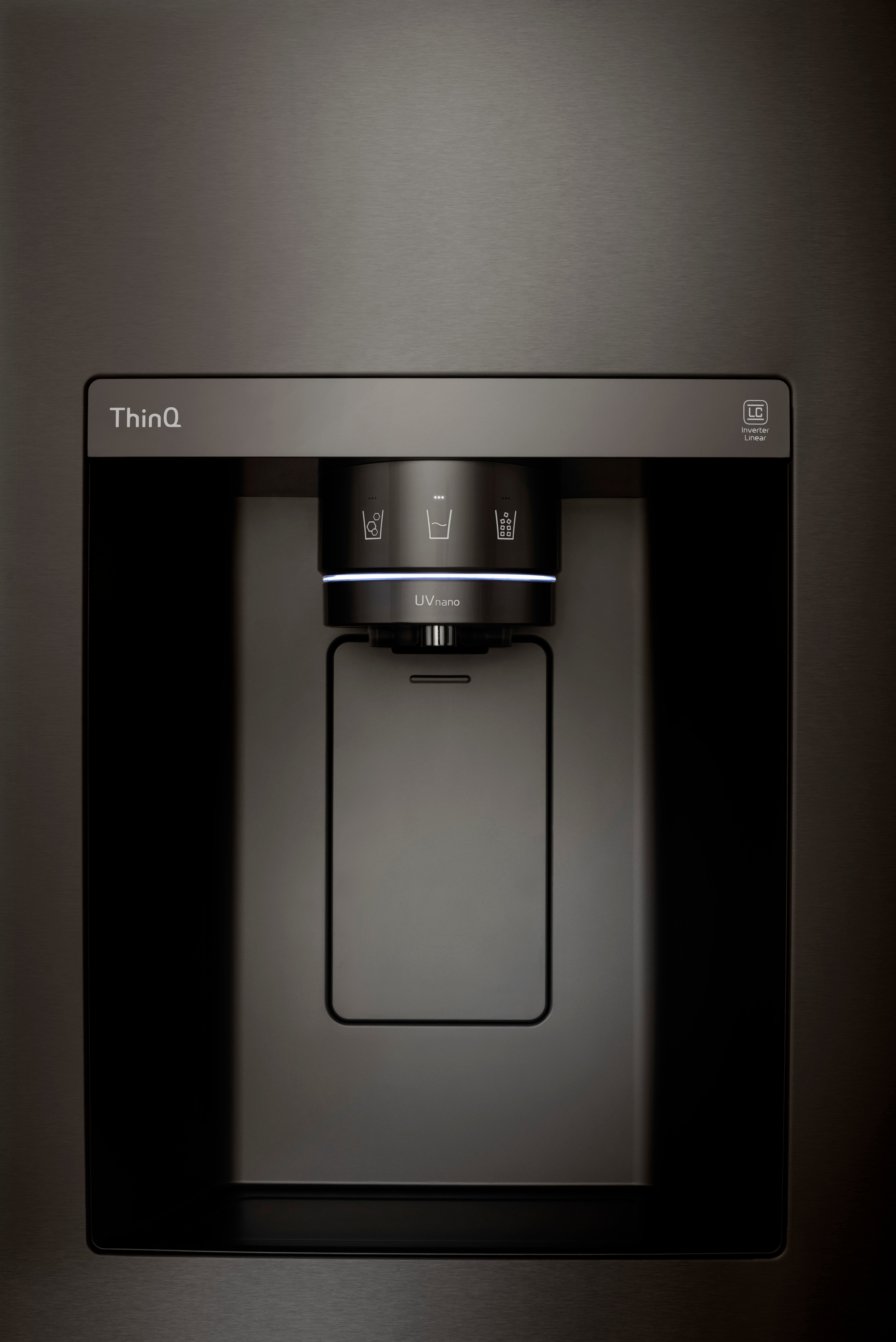 LRSOS2706D LG 26.8 cu ft Side by Side InstaView Refrigerator - 36 W Black Stainless Steel-3