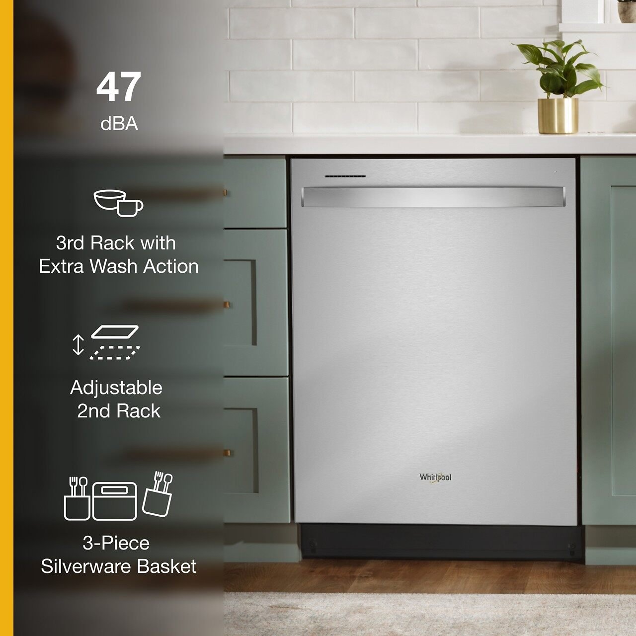 WDT970SAKZ Whirlpool 3 Rack Dishwasher - Fingerprint Resistant Stainless Steel-10