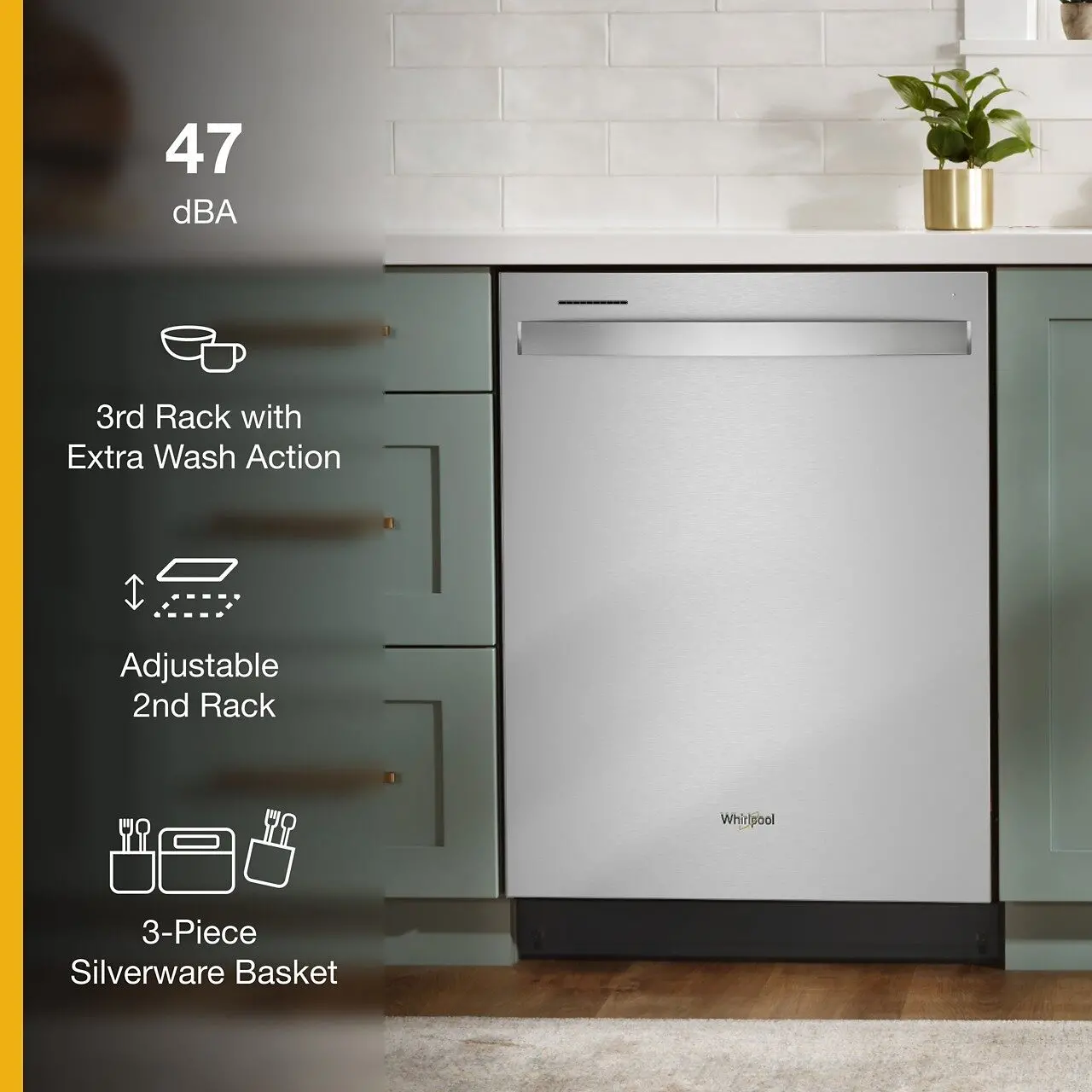 WDT970SAKZ Whirlpool Top Control Dishwasher - Stainless Steel-10