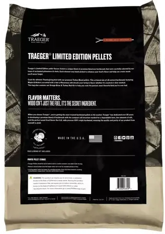 PEL351 Traeger Limited Edition Turkey Blend Pellets and Orange Brine Kit-4