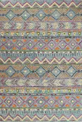 R131-TE-2.6X8-AL117 Valencia Naim Abstract Teal 8-Foot Runner Rug