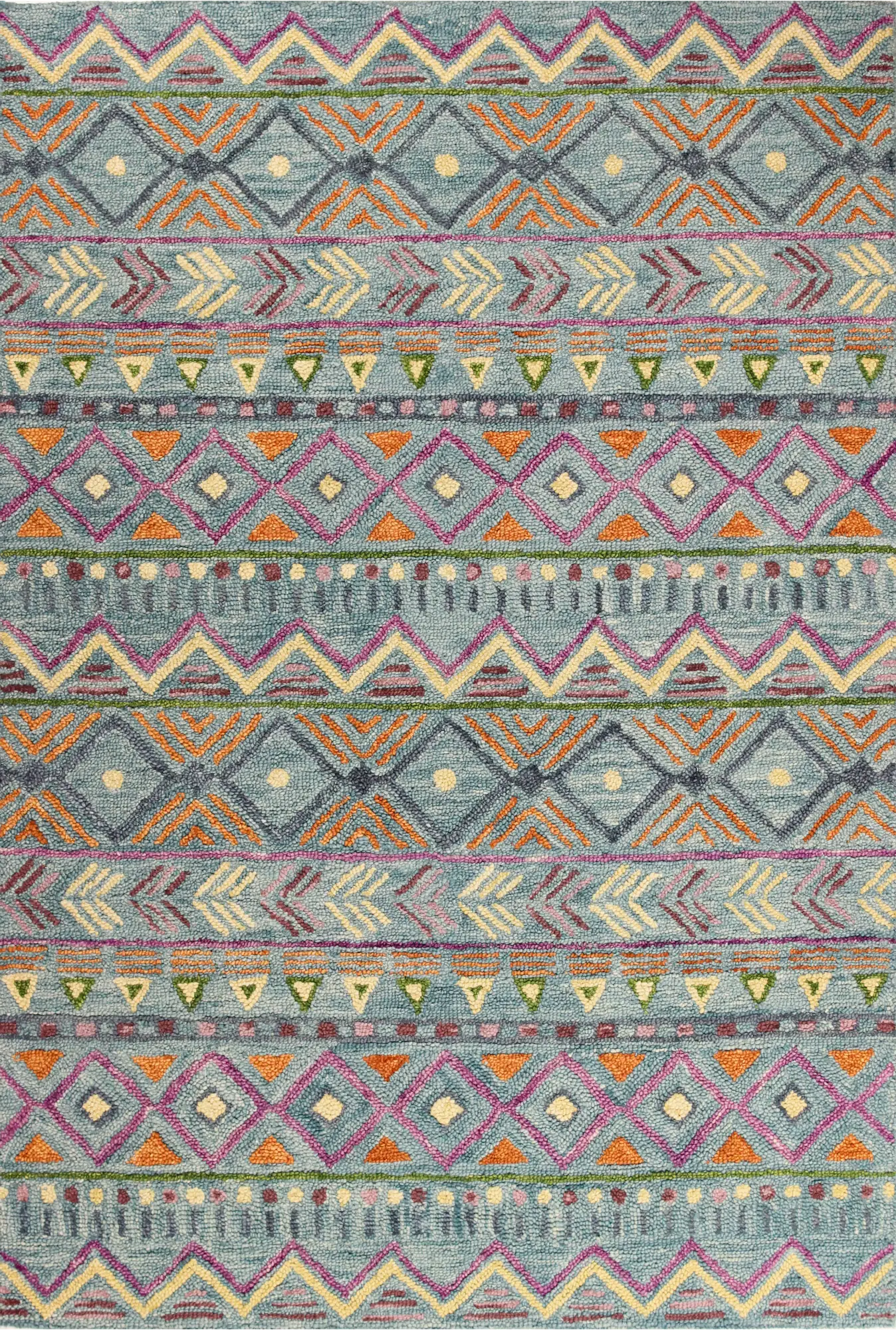 Valencia 8 x 10 Naim Abstract Teal Area Rug-1
