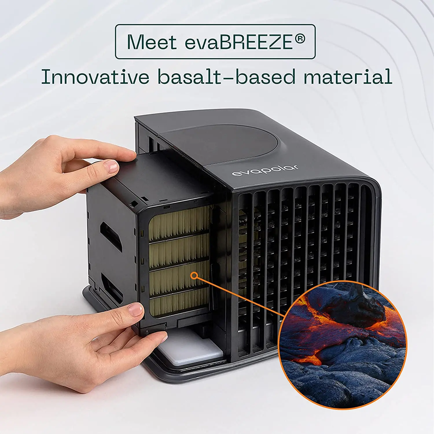 EvaSmart Stormy Gray Personal Air Evaporative Cooler/Humidifier-5