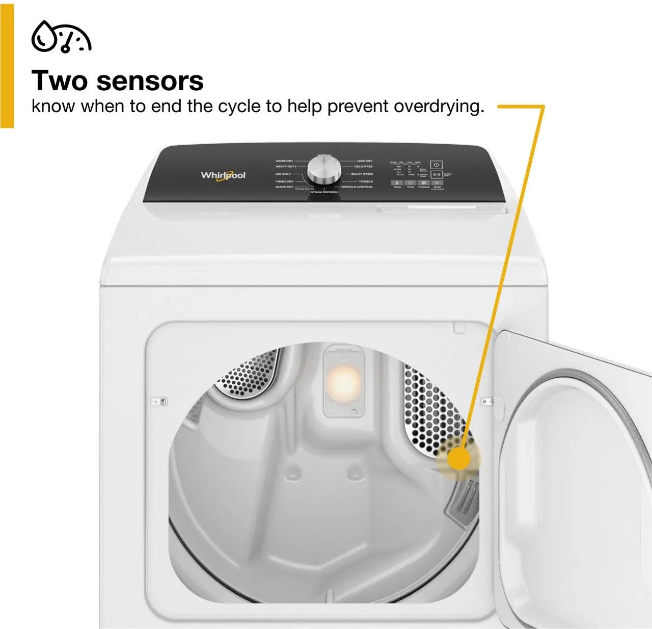WED5050LW Whirlpool Electric Dryer W5050 - White, 7.0 cu. ft.-7
