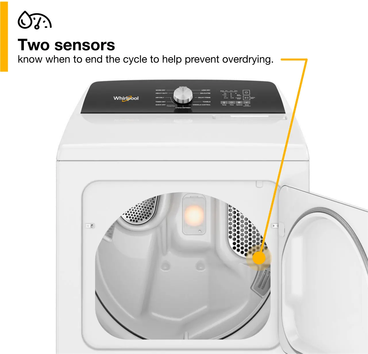 WGD5050LW Whirlpool Gas Dryer W5050 - White, 7.0 cu. ft.-9
