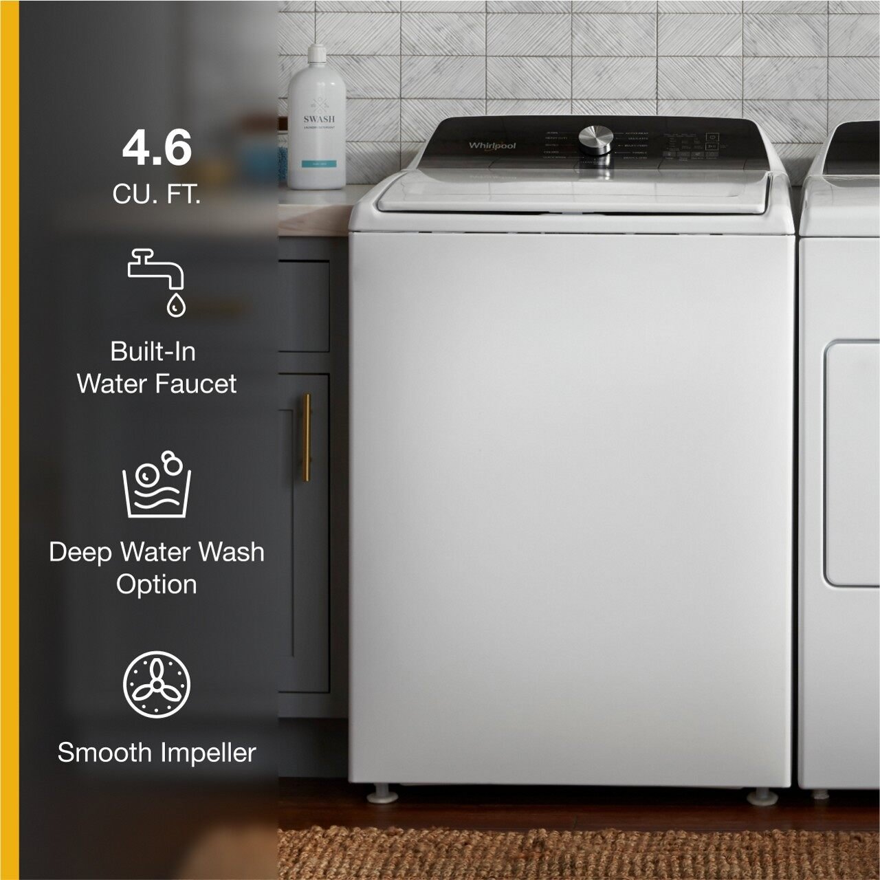 WTW5010LW Whirlpool Top Load Washer 4.7 cu. ft. - White W5010-12