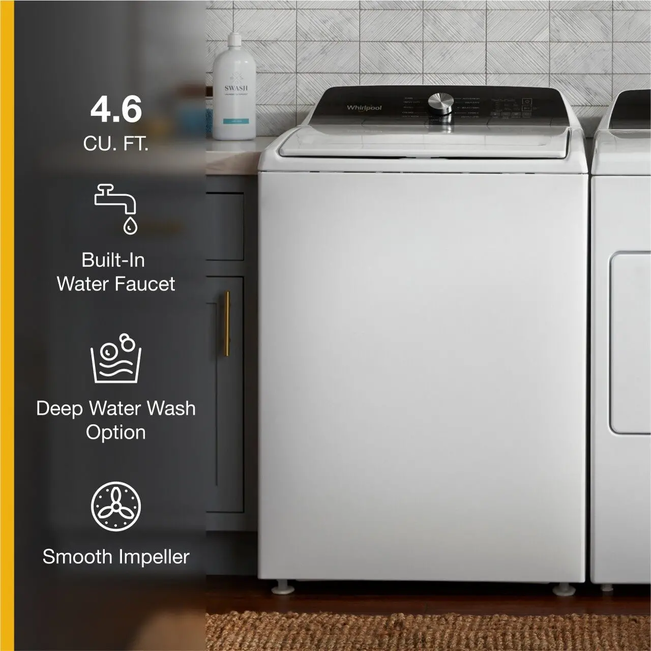 WTW5010LW Whirlpool Top Load Washer 4.7 cu. ft. - White W5010-12