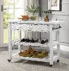 Orchard Park Traditional White 2-Drawer Kitchen Cart
