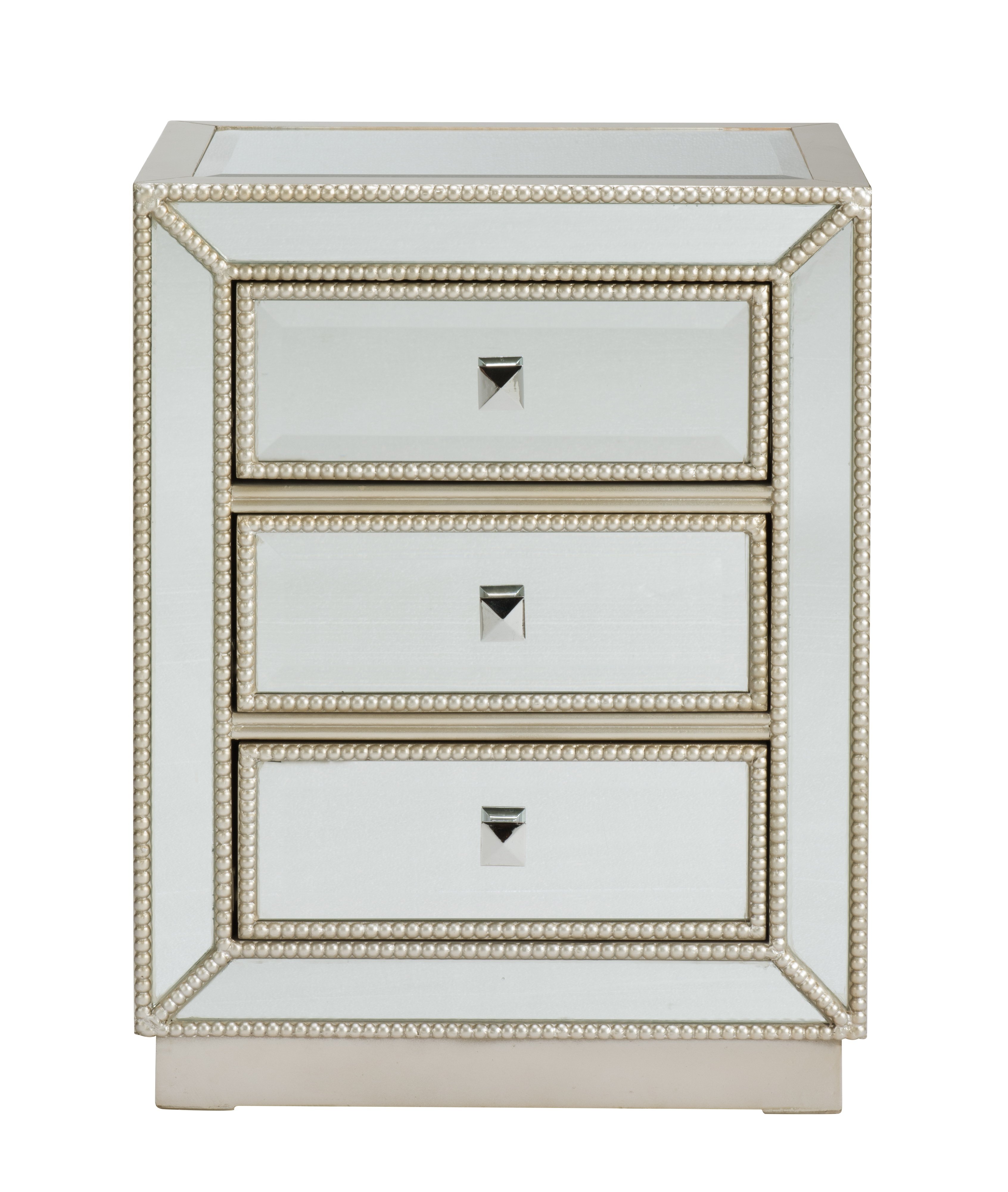 Elsinore Contemporary Champagne 3-Drawer Chest-2