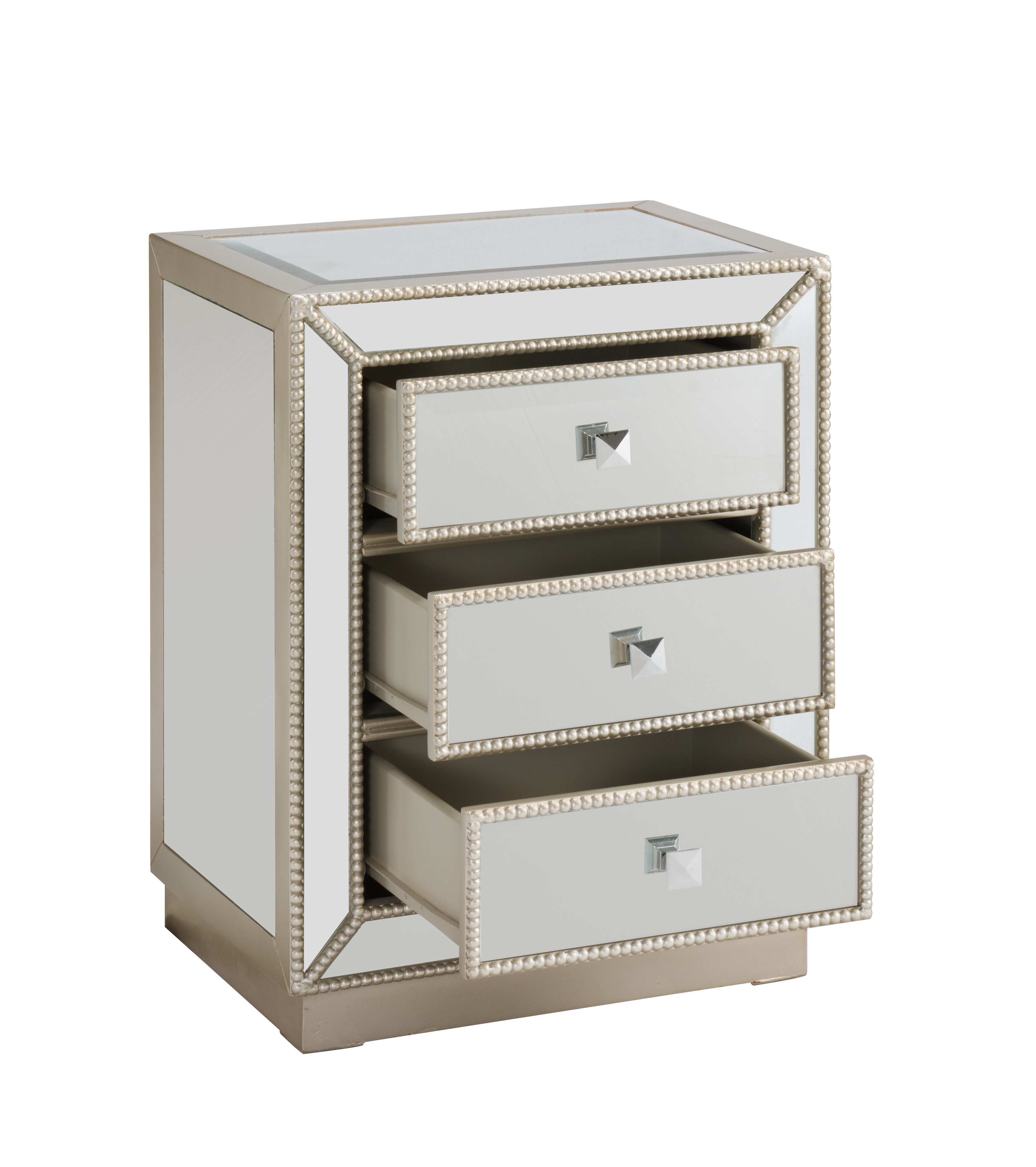 Elsinore Contemporary Champagne 3-Drawer Chest-3