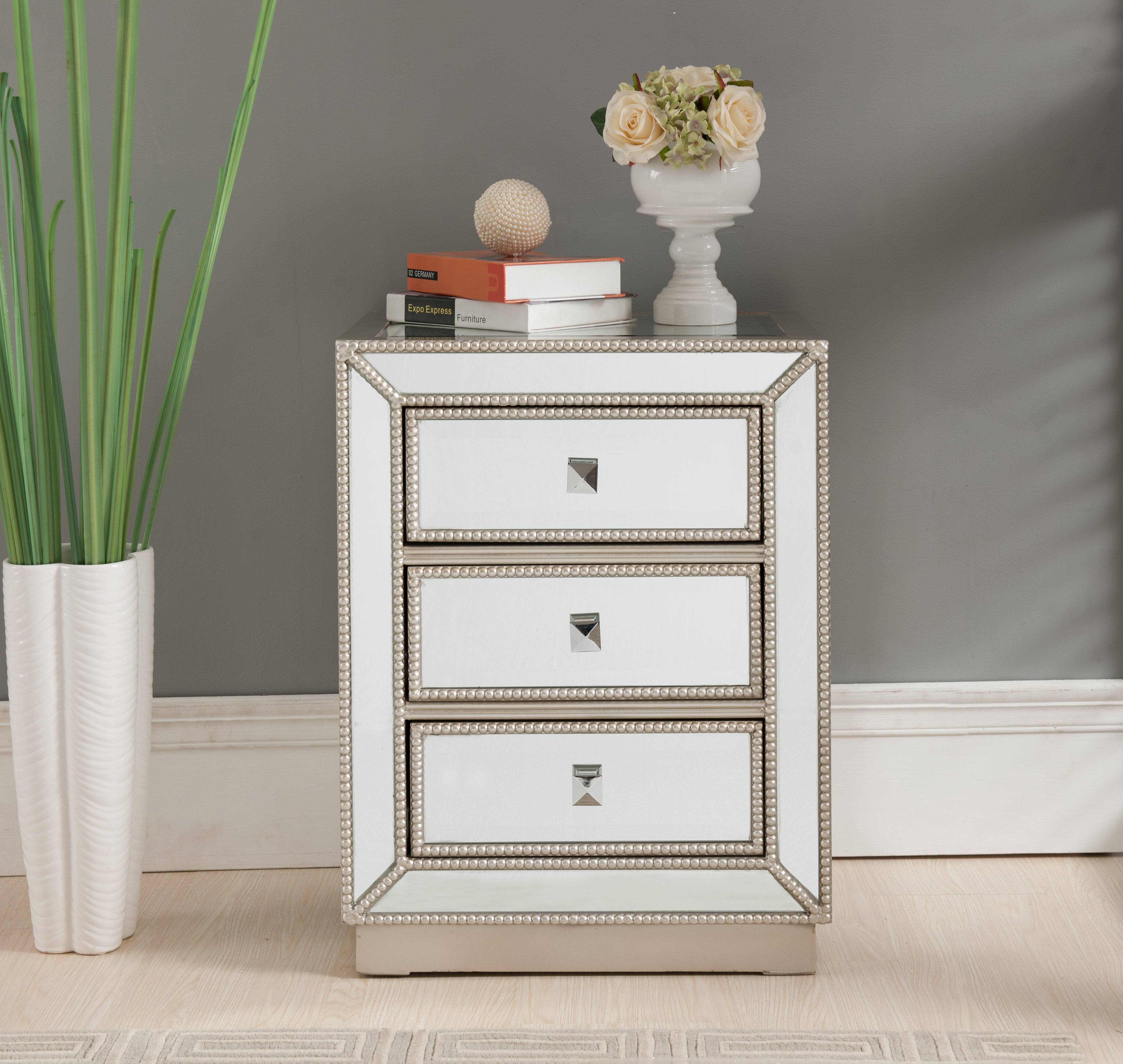 Elsinore Contemporary Champagne 3-Drawer Chest-5