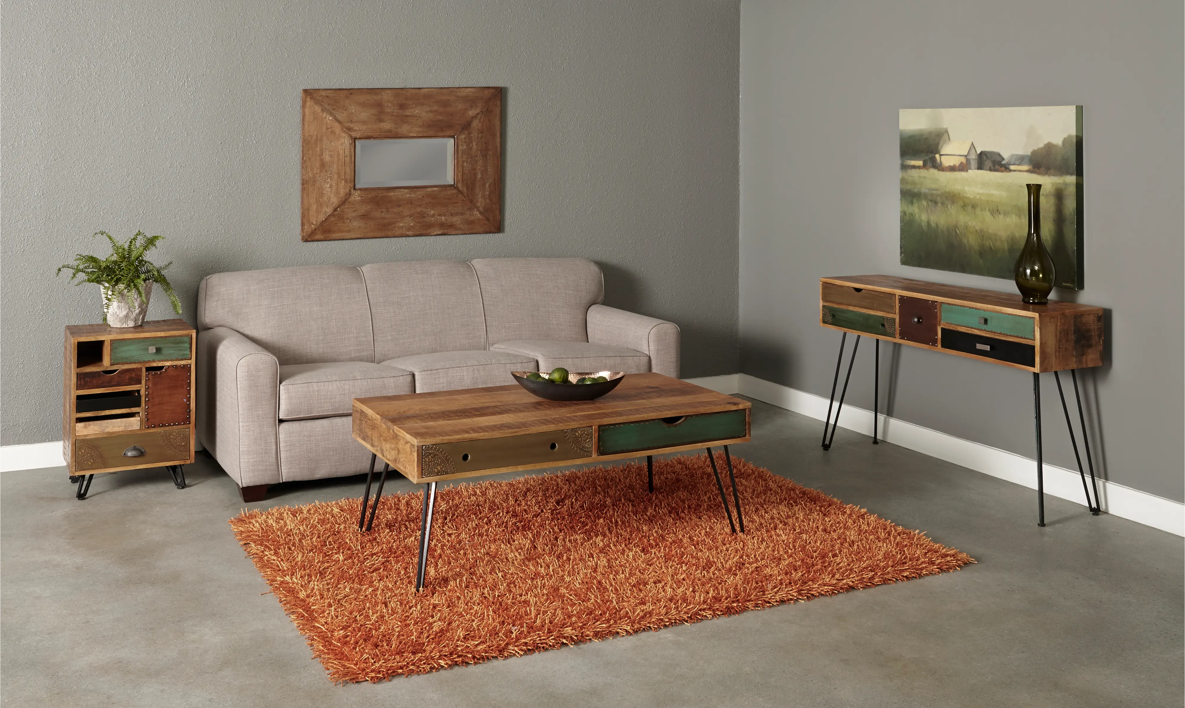 Brisbane Rustic 5-Drawer End Table-2