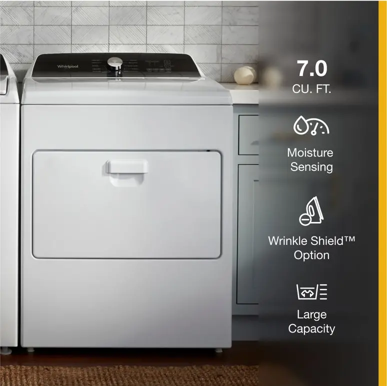 WED5010LW Whirlpool Electric Dryer W5010 - White 7.0 cu ft-4