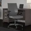 CH2701DGL-03 Laguna Dark Gray Leather Mid Back Task Chair - Bush Furniture