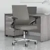 CH2701LGL-03 Laguna Light Gray Leather Mid Back Task Chair - Bush Furniture