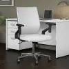 CH2701WHL-03 Laguna White Leather Mid Back Task Chair - Bush Furniture