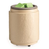 Creamy White Natural Linen Flip Dish Wax Fragrance Warmer