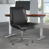 CH3701BLL-03 Bay Street Black Leather Mid Back Task Chair