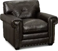 Derrick Dark Brown Leather Chair