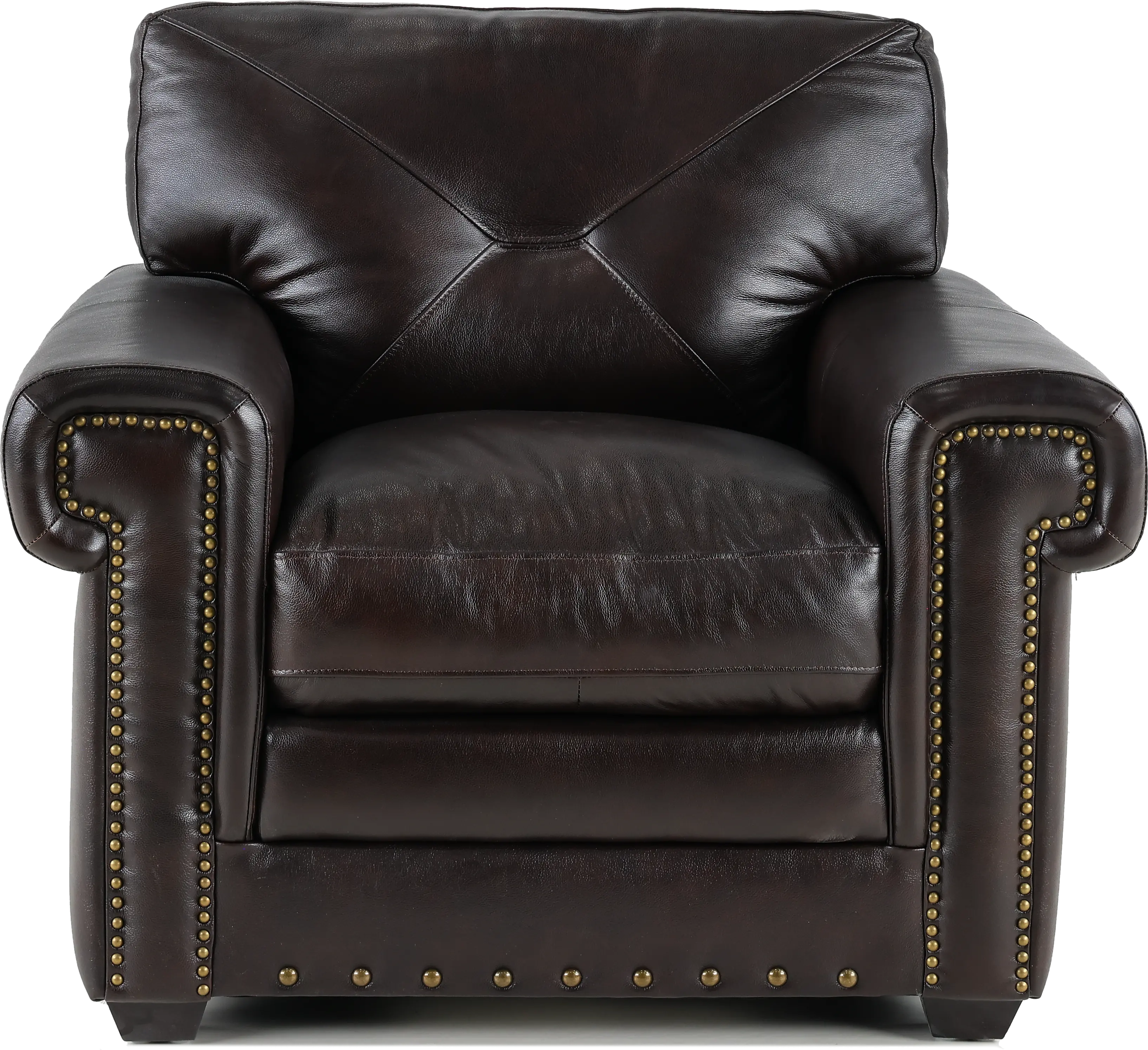 Derrick Dark Brown Leather Chair-3