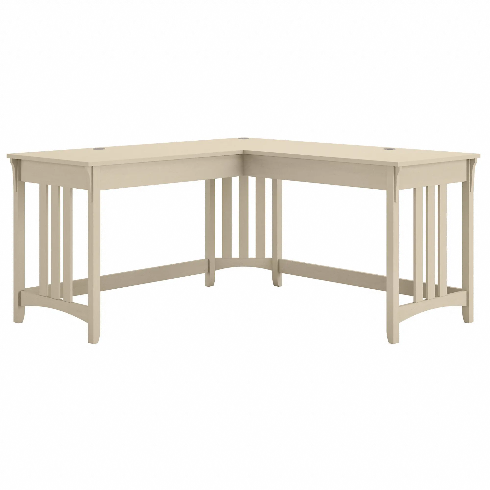 SAD260AW-03 Salinas Antique White Open L Shaped Desk-2
