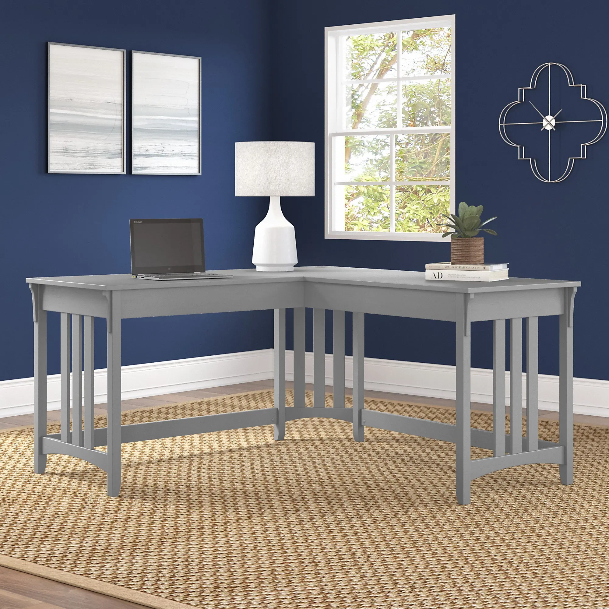 SAD260CG-03 Salinas Cape Cod Gray Open L Shaped Desk-1
