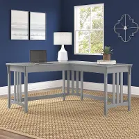 SAD260CG-03 Salinas Cape Cod Gray Open L Shaped Desk