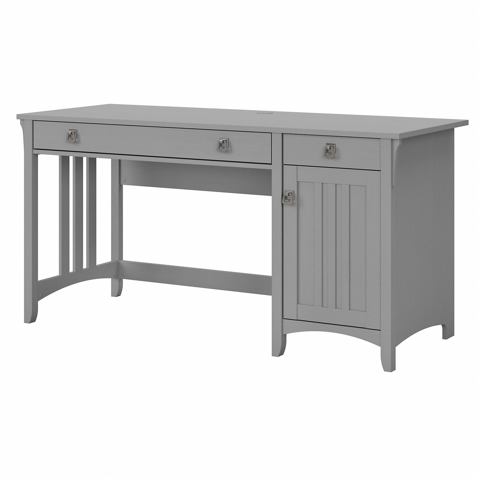 Salinas Cape Cod Gray Pedestal Desk-2