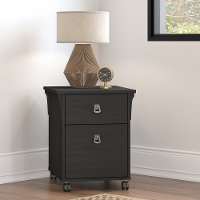 Salinas Vintage Black Mobile Office Pedestal