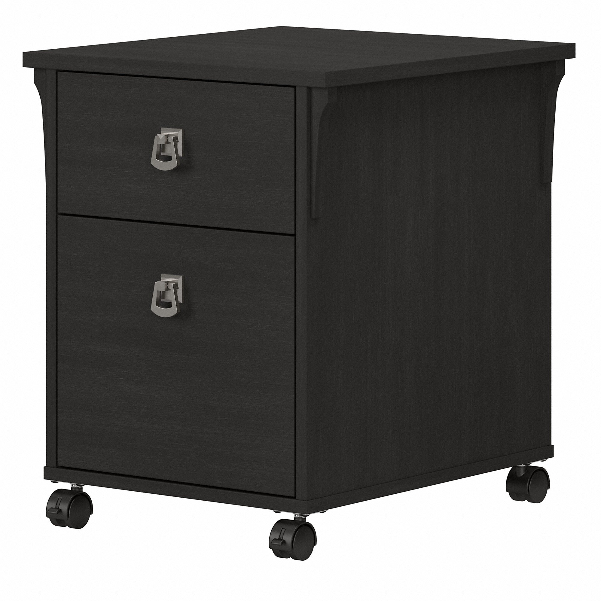Salinas Vintage Black Mobile Office Pedestal-2
