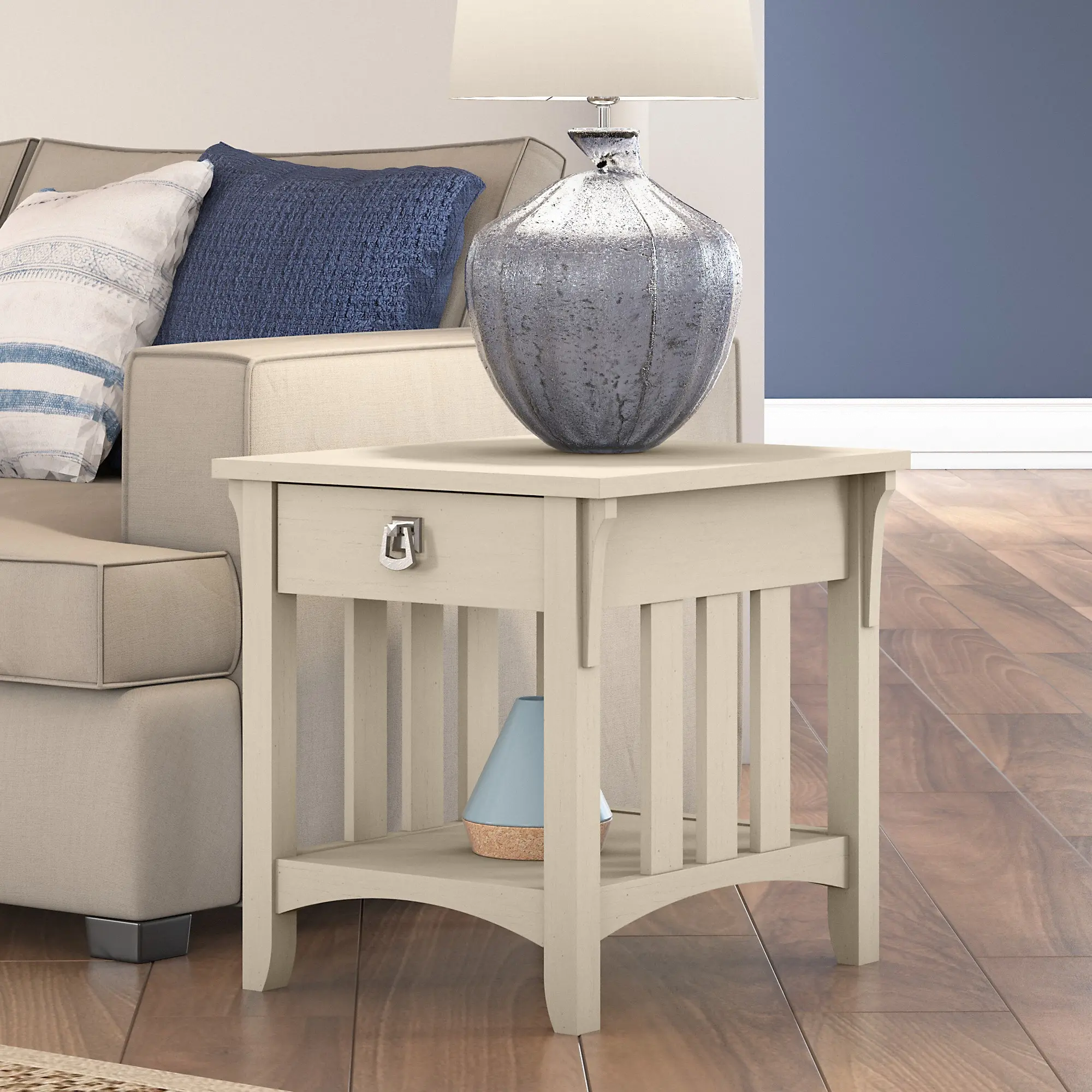 SAT118AW-03 Salinas Antique White End Table-1