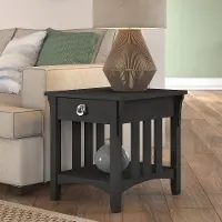 SAT118VB-03 Salinas Vintage Black End Table
