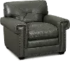 Derrick Gray Leather Chair