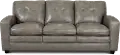Roland Gray Leather Sofa