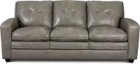 Roland Gray Leather Sofa